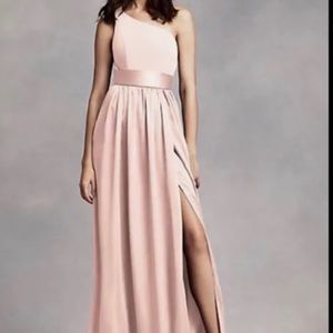 White by Vera Wang one-shoulder bridesmaids dress, size 8